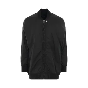 Woven Padded Bomber Jacket in Black