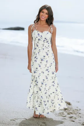 X Madison Beach Wedding Bouquet Sweetheart Ruffled Maxi Dress