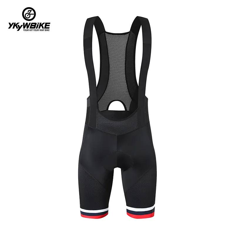 YKYW 2024 Men’s Cycling Bib Shorts Elastic Performance 5H Padded Tights Black Striped Ribbon