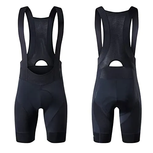 YKYW Men’s Cycling Bib Shorts Elastic Interface Paris 7H 3D Coolmax Padded Black