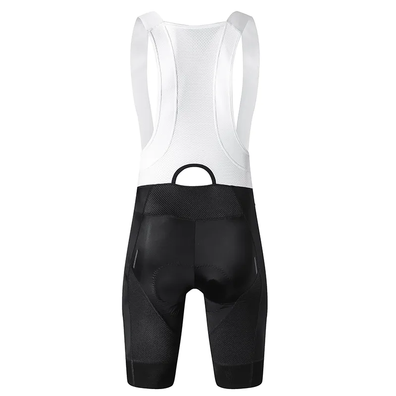 YKYW Men’s Cycling Bib Shorts Elastic Performance 5H Padded Tights Black-white