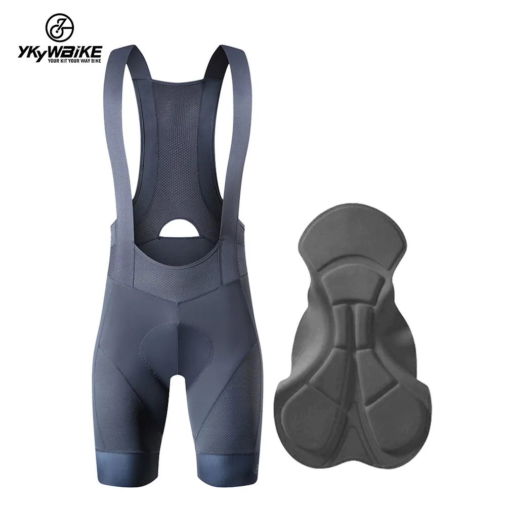 YKYW Men’s Cycling Bib Shorts Elastic Performance 6H Padded Tights Olivegreen Blue Black Darkblue Darkgray Color Bicycle Bib Shorts