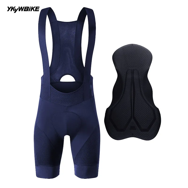 YKYW Men’s Cycling Bib Shorts Elastic Performance 6H Padded Tights Olivegreen Blue Black Darkblue Darkgray Color Bicycle Bib Shorts