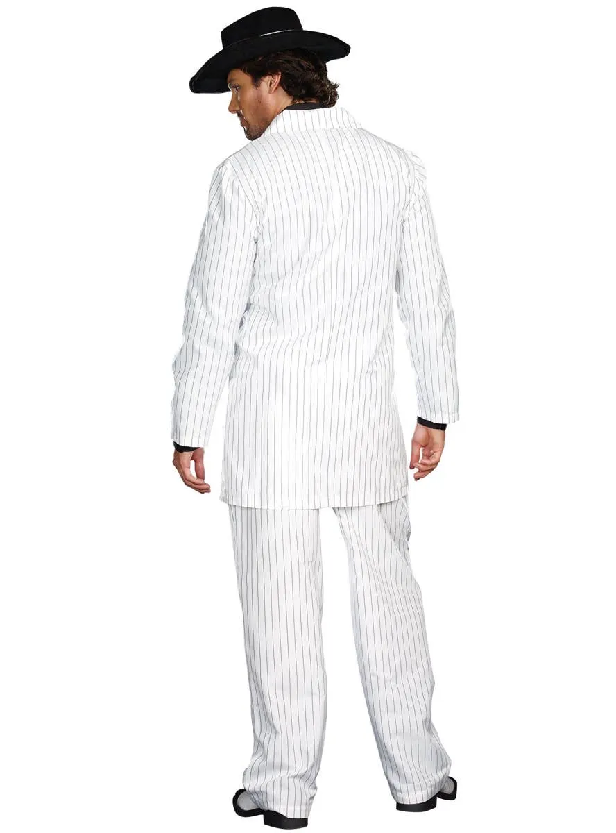 Zoot Suit Riot Mens Plus Size White 1940s Gangster Costume