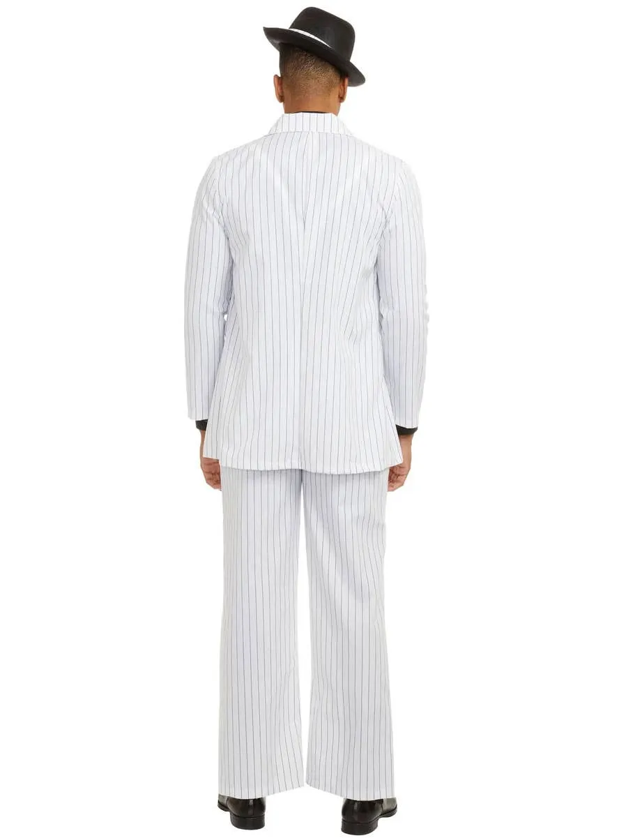 Zoot Suit Riot Mens Plus Size White 1940s Gangster Costume